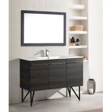 Annecy 48" Free Standing Single Basin Vanity Set with MDF Cabinet and Ceramic Vanity Top