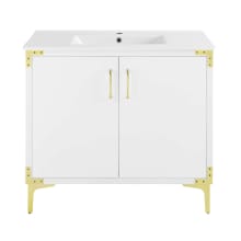 Voltaire 36" Free Standing Single Basin Vanity Set with Cabinet and Ceramic Vanity Top