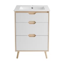 Brusque 18" Free Standing Single Basin Vanity Set with Cabinet and Ceramic Vanity Top