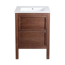Nadar 24" Free Standing Single Basin Vanity Set with Cabinet and Ceramic Vanity Top