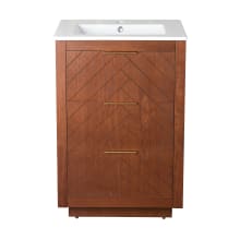 Daxton 24" Free Standing Single Basin Vanity Set with Cabinet and Ceramic Vanity Top