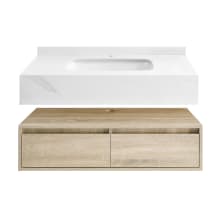 Avancer 22" Wall Mounted Single Basin Vanity Set with Cabinet