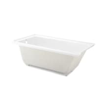 Voltaire 48" Drop In Three Wall Alcove Acrylic Soaking Tub with Left Drain and Overflow