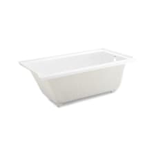 Voltaire 48" Drop In Three Wall Alcove Acrylic Soaking Tub with Right Drain and Overflow