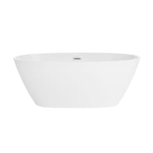 Manoir 60" Free Standing Acrylic Soaking Tub with Center Drain and Overflow