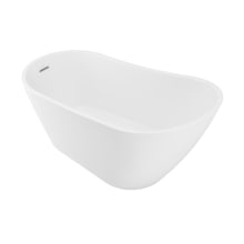 Sublime 59" Free Standing Acrylic Soaking Tub with Left Drain and Overflow