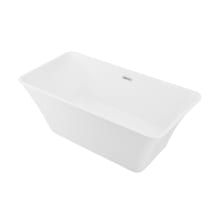 St. Tropez 60" Free Standing Acrylic Soaking Tub with Center Drain and Overflow