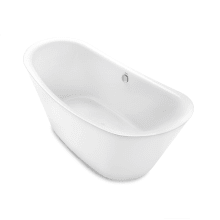 Ivy 67" Free Standing Acrylic Tub with Center Drain and Overflow