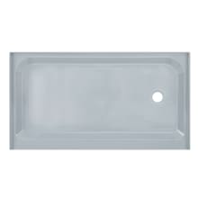 Voltaire 60" x 36" Rectangular Shower Base with Single Threshold, and Right Drain