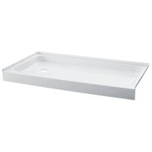 Voltaire 60" x 36" Rectangular Shower Base with Single Threshold, and Left Drain
