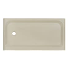 Voltaire 60" x 32" Rectangular Shower Base with Single Threshold, and Left Drain