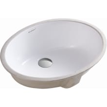 Monaco 19-5/16" Oval Ceramic Undermount Bathroom Sink with Overflow