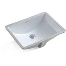 Plaisir 21-5/16" Rectangular Ceramic Undermount Bathroom Sink with Overflow