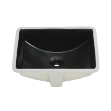 Plaisir 20" Rectangular Ceramic Undermount Bathroom Sink with Overflow and Center Drain