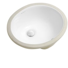 Monaco 16-3/4" Oval Undermount Ceramic Bathroom Sink with Overflow