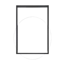 Pierre 31-1/2", 35-1/2" x 23-3/4", 27-1/2" Circular / Rectangular Stainless Steel Framed Bathroom Wall Mirror with Flat Edge