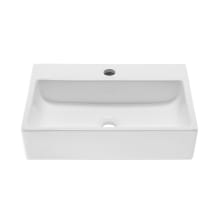 Claire 20-7/8" Rectangular Ceramic Vessel Bathroom Sink with Single Faucet Hole