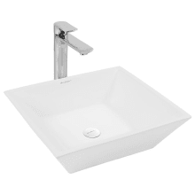 St. Tropez 16-1/2" Square Ceramic Vessel Bathroom Sink