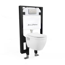 Ivy 0.8 / 1.28 GPF Wall Mounted Two Piece Elongated Toilet with Actuator Plate Flush - Seat Included