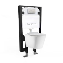 Calice 0.8 / 1.28 GPF Wall Mounted Two Piece Elongated Toilet with Actuator Plate Flush - Seat Included