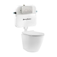 St. Tropez 0.8 / 1.28 GPF Wall Mounted Two Piece Elongated Toilet with Actuator Plate Flush - Seat Included