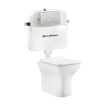 Carre 0.8 / 1.28 GPF Wall Mounted Two Piece Elongated Toilet with Actuator Plate Flush - Seat Included