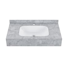Avancer 35-7/16" Rectangular Ceramic Wall Mounted Bathroom Sink with Overflow and Single Faucet Hole