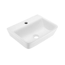 St. Tropez 17-1/2" Rectangular Ceramic Wall Mounted Bathroom Sink and 1 Faucet Hole