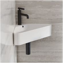 St. Tropez 22-1/16" Corner Ceramic Wall Mounted Bathroom Sink and 1 Faucet Hole