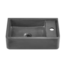 Lisse 17-7/8" Rectangular Concrete Wall Mounted Bathroom Sink with Single Faucet Hole and Center Drain