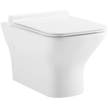 Carre 0.8 / 1.28 GPF Dual Flush Wall Mounted One Piece Elongated Chair Height Toilet - Seat Included