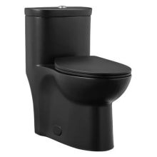 Sublime 1.6 GPF Dual Flush One Piece Elongated Toilet with Push Button Flush - Seat Included