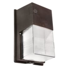 Single Light 11" Tall Integrated LED Commercial Wall Pack with Photocell - 4000K / 1700 Lumens