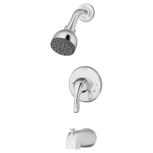 Origins Tub and Shower Trim Package with Single Function Shower Head and Rough In Valve with Single Knob Handle