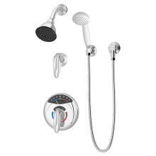 Visu-Temp Shower System with 2.5 GPM Shower Head, Integrated Volume Control and Hand Shower - Includes Rough-In Valve