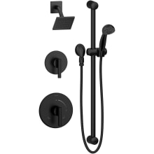 Dia Pressure Balanced Shower System with Shower Head, Shower Arm, Hand Shower, Slide Bar, Hose, and Valve Trim