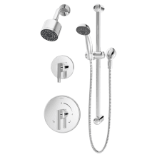 Dia Pressure Balanced Shower System with Shower Head, Shower Arm, Hand Shower, Slide Bar, Hose, and Valve Trim