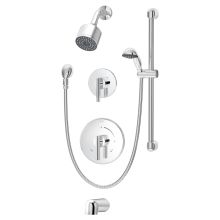 Dia Tub and Shower Trim Only Package with Single Function Shower Head, Hand Shower, and Double Lever Handle - Less Rough In Valve