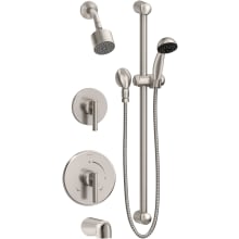 Dia Pressure Balanced Tub and Shower System with Shower Head, Hand Shower, Slide Bar, Shower Arm, Hose, and Valve Trim – Less Rough-In Valve