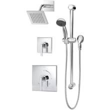 Duro Pressure Balanced Shower System with Shower Head, Shower Arm, Hand Shower, Slide Bar, Hose, and Valve Trim