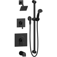 Duro Pressure Balanced Shower System with Shower Head, Hand Shower, Slide Bar, Hose, and Valve Trim