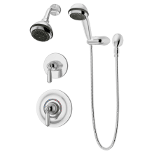 Allura Pressure Balanced Shower System with Shower Head, Shower Arm, Hand Shower, Hose, and Valve Trim