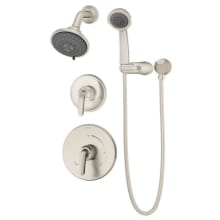 Elm Shower Trim Only Package with Multi Function Shower Head and Hand Shower and Double Lever Handle - Less Rough In Valve
