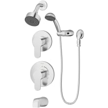 Identity Pressure Balanced Shower System with Shower Head, Hand Shower, Shower Arm, Hose, and Valve Trim – Less Rough-In Valve