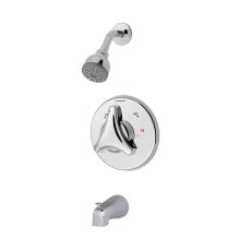 Origins Tub and Shower Trim Package with Single Function Shower Head with Single Knob Handle - No Rough In Valve Included