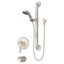 Origins Tub and Shower Trim Package with Single Function Shower Head with Single Lever Handle - No Rough In Valve Included