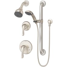 Origins Pressure Balanced Shower System with Shower Head, Hand Shower, Slide Bar, Shower Arm, Hose, and Valve Trim