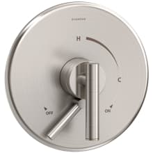 Dia Single Function Pressure Balanced Valve Trim Only with Double Lever Handle - Less Rough In