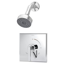 Duro Shower Trim Only Package with Single Function Shower Head and Double Lever Handle - Less Rough In Valve