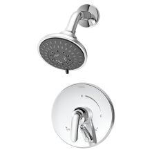 Elm Shower Trim Only Package with Multi Function Shower Head and Double Lever Handle - Less Rough In Valve